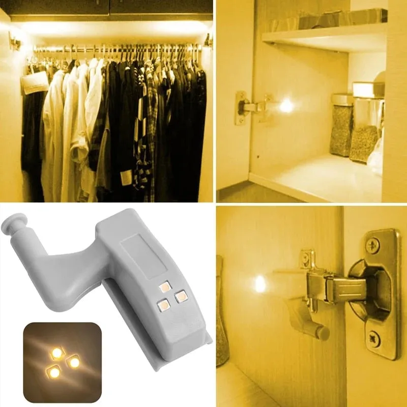 10pcs LED Sensor Hinge Wardrobe Lamp