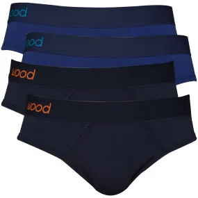 4-Pack Hip Briefs in Darks (Stock Up & Save!) by Wood Underwear