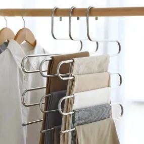 5-Layer Stainless Steel S-Shape Clothes Hanger