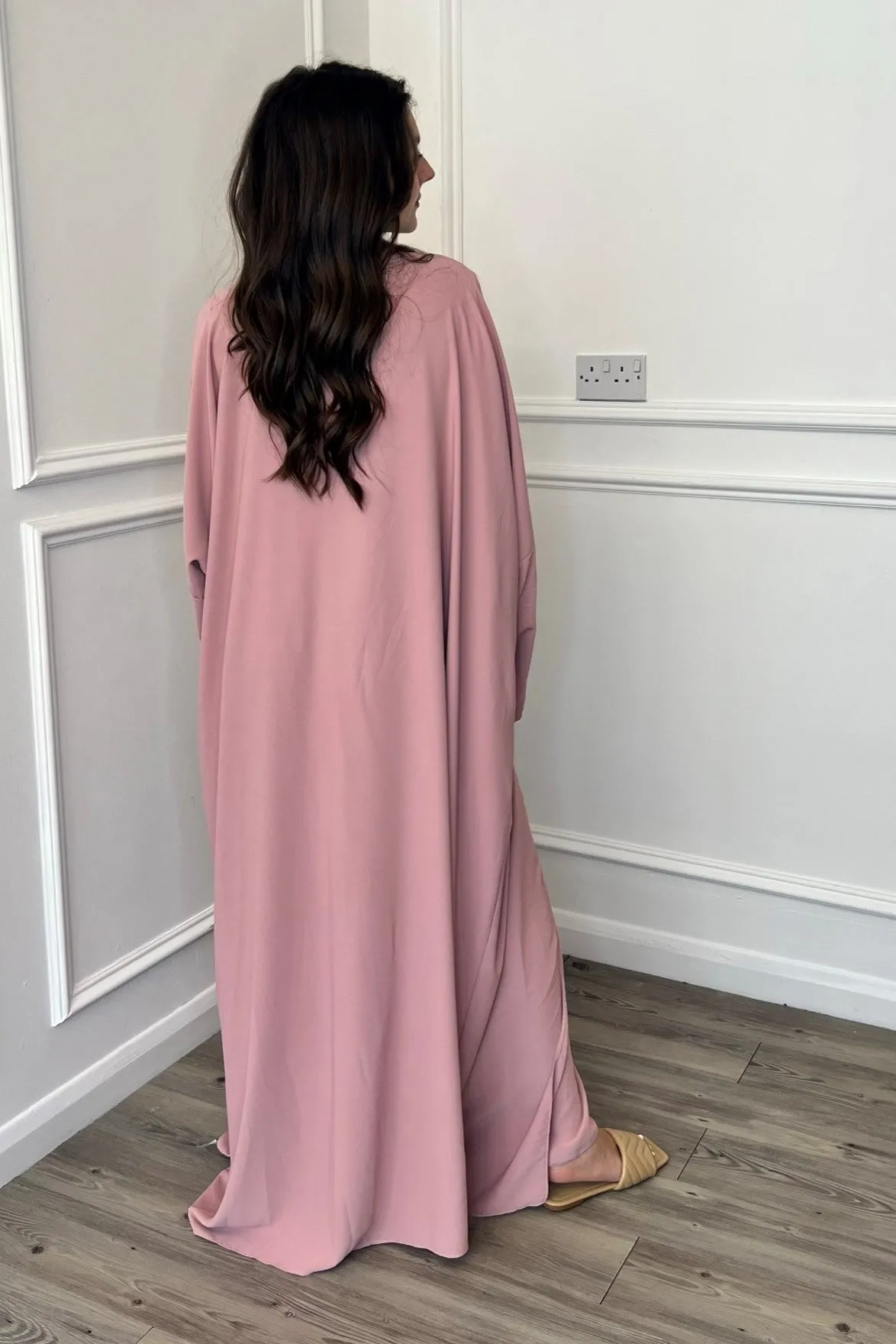 Alayna 3 Piece Abaya - Pink