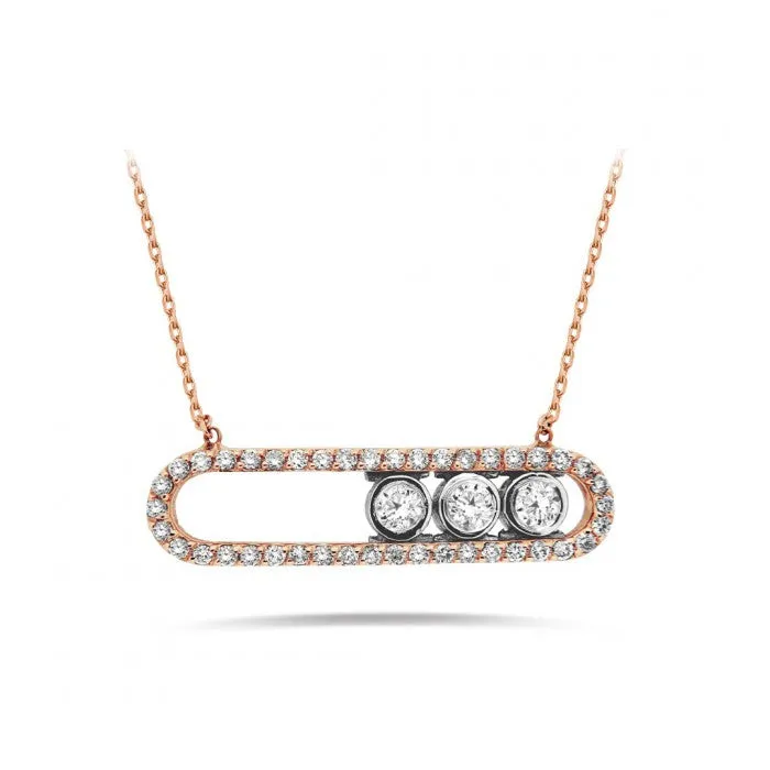 AMORE Rose Gold Diamond Necklace 18ct