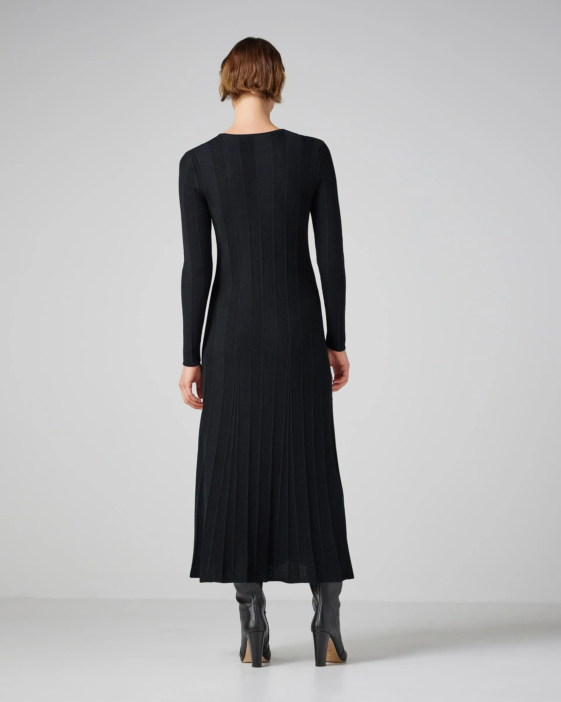 Anais Dress in Wool, Black