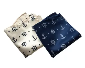 Anchor Print Pocket Square