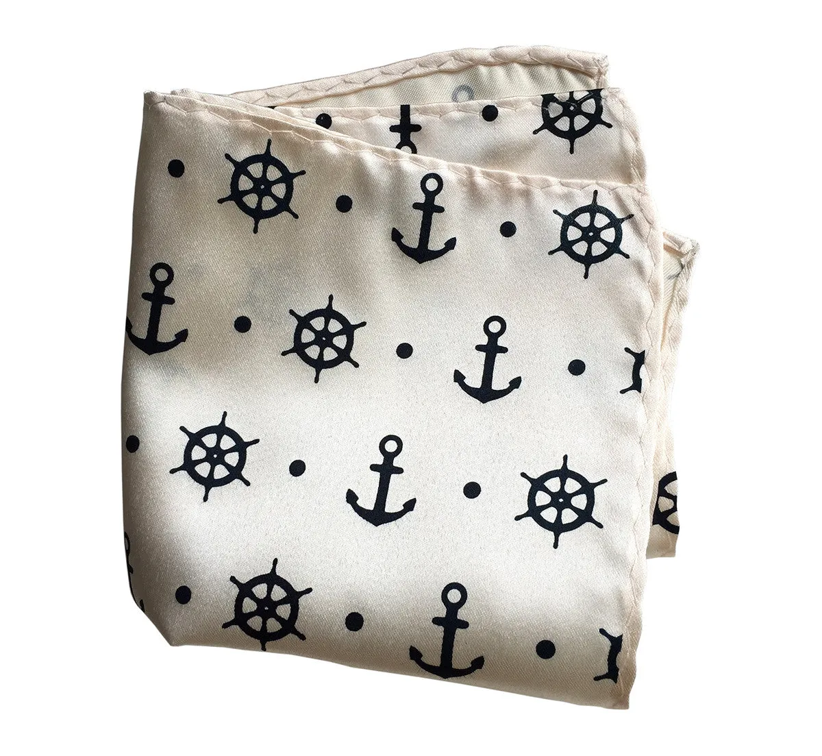 Anchor Print Pocket Square