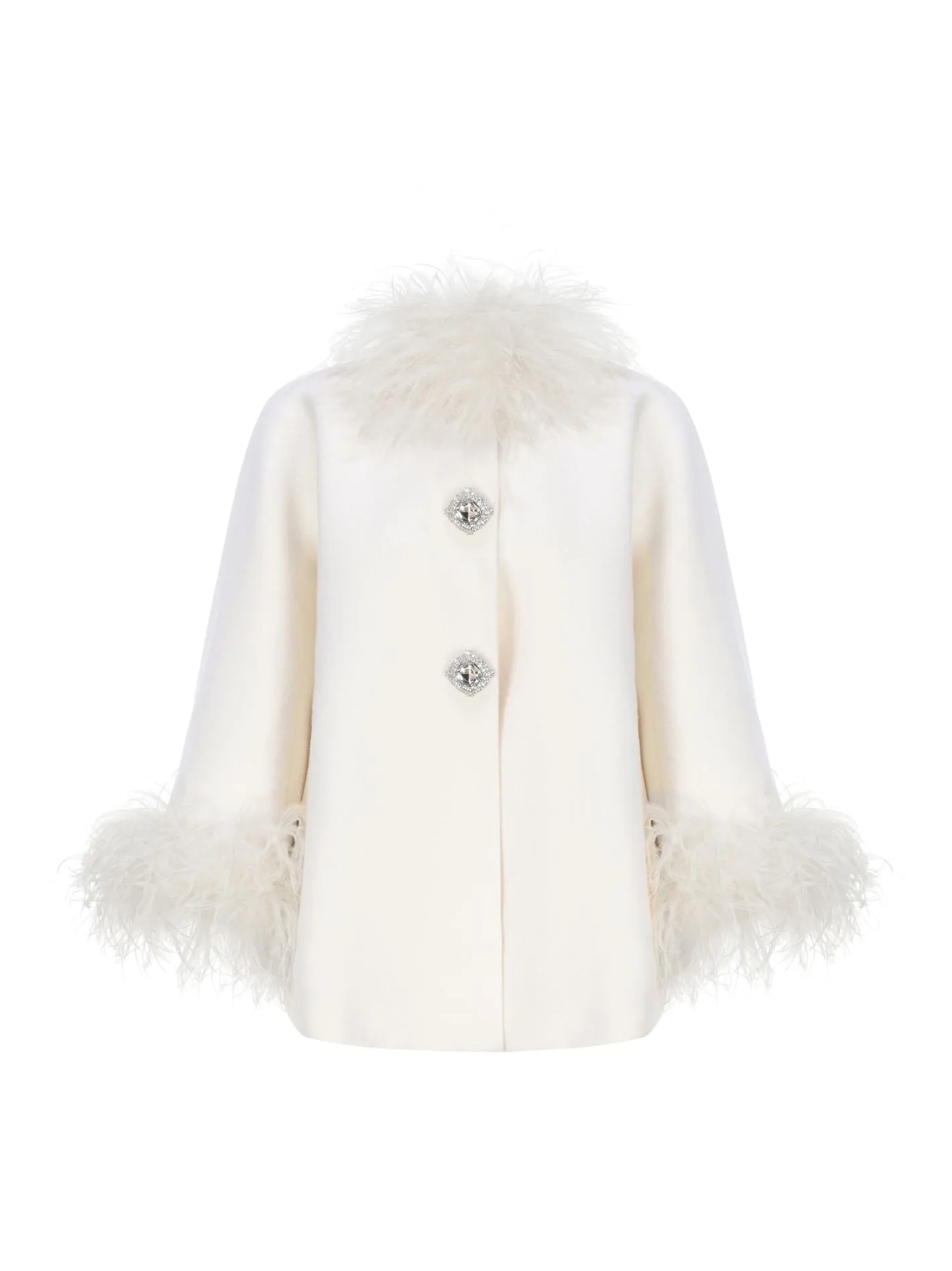 Angelica Feather Coat (White)