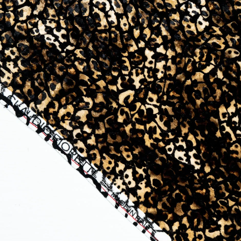 Animal Patterned Silk Blend Flocked Velvet