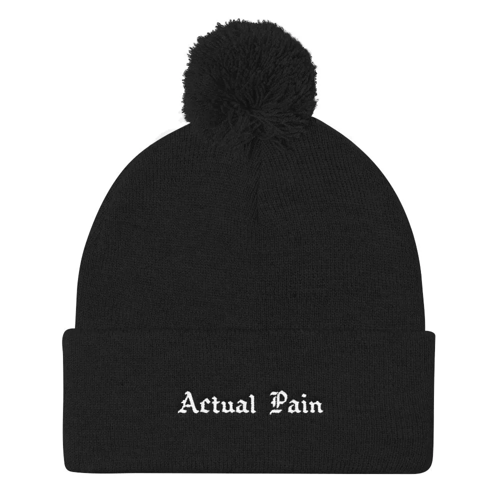 A.P. Logo //Pom Pom Knit Hat