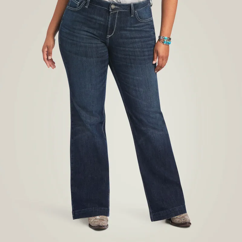 Ariat Ladies Trouser Perfect Rise Aisha Wide Leg Jean Style 10040806