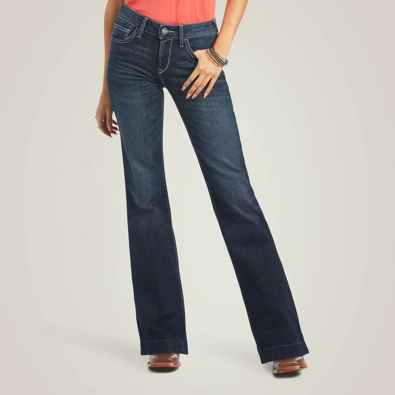 Ariat Ladies Trouser Perfect Rise Aisha Wide Leg Jean Style 10040806