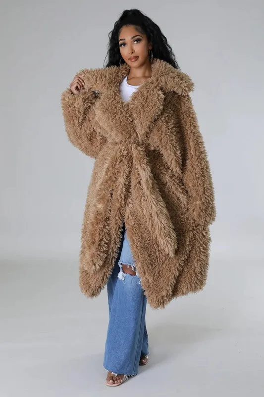 Athina Fuzzy Fur Winter Heavy Jacket