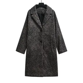 Azuri Leopard Boucle Coat