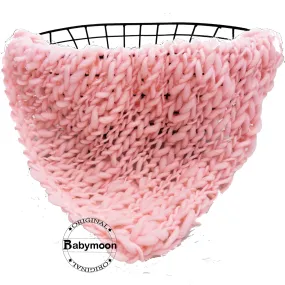 Babymoon Handspun Layer Basket Filler Baby Photography Blanket - Pink