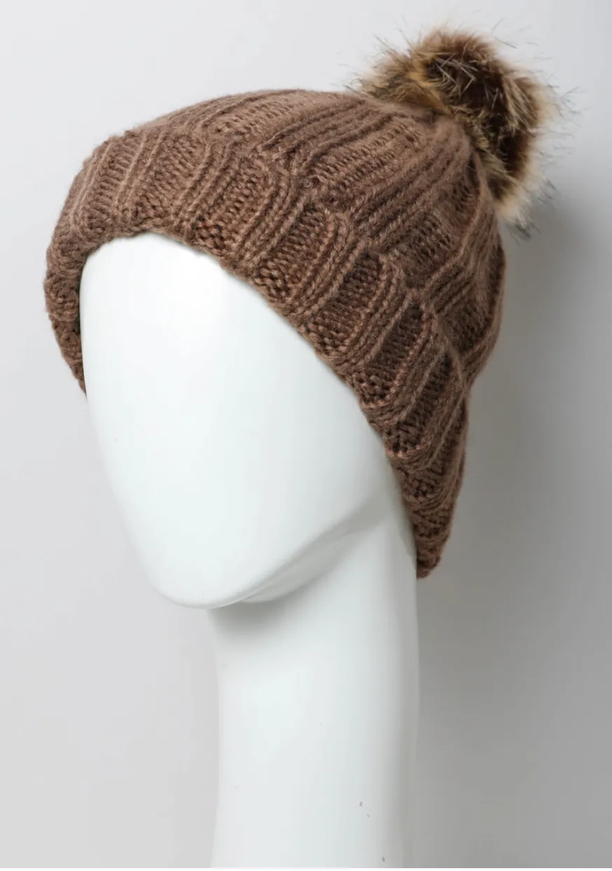 Basic Ribbed Pom Beanie