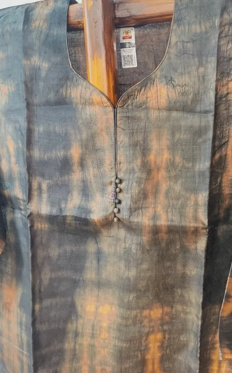 BATIK PRINT PURE SILK KURTA