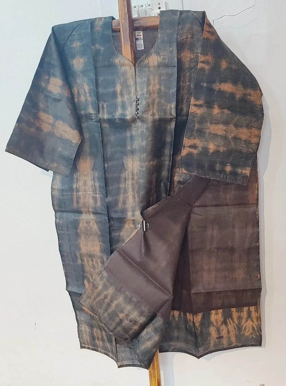 BATIK PRINT PURE SILK KURTA