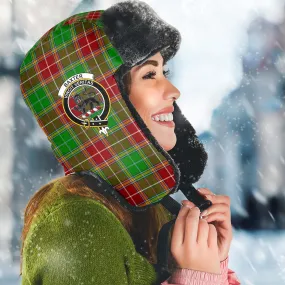 Baxter Modern Tartan Winter Trapper Hat with Family Crest