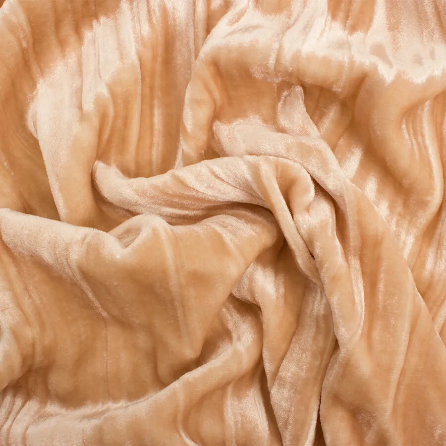 Beige Crushed Velvet