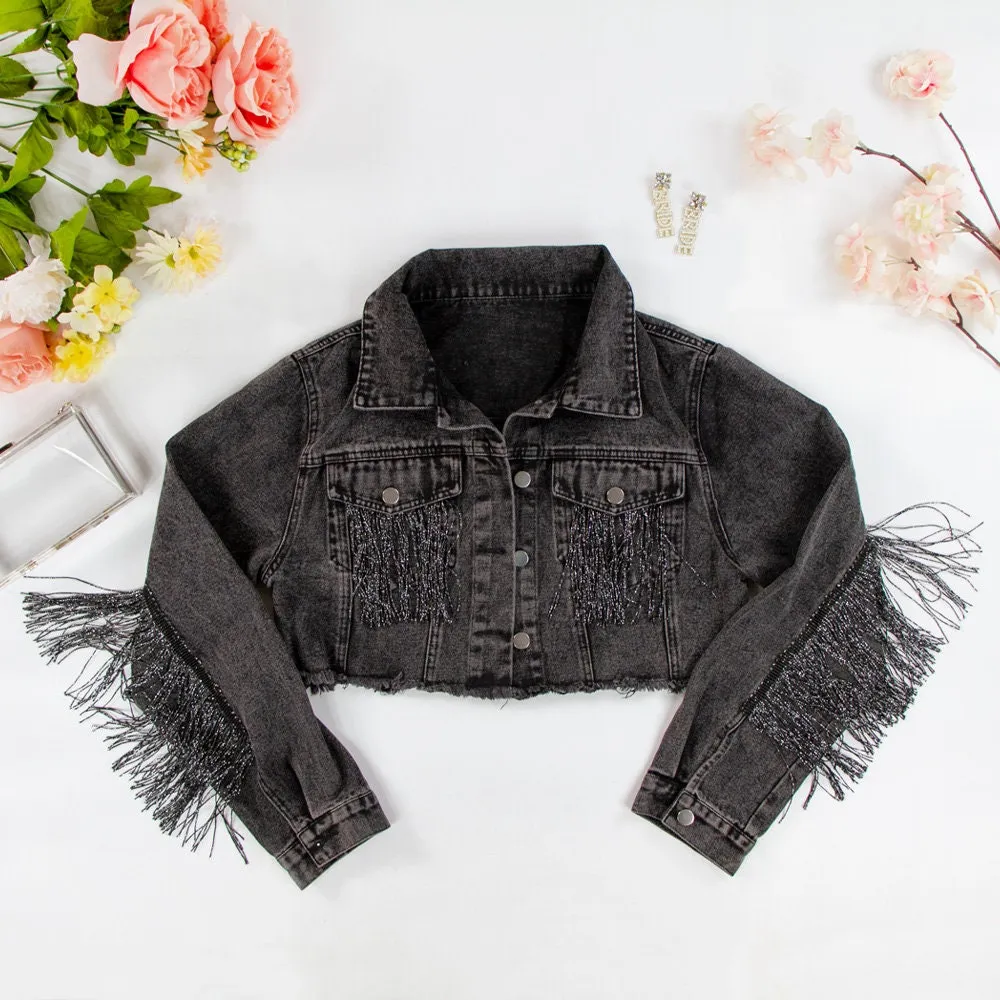 (Black Fringe) Denim Jacket Gifts