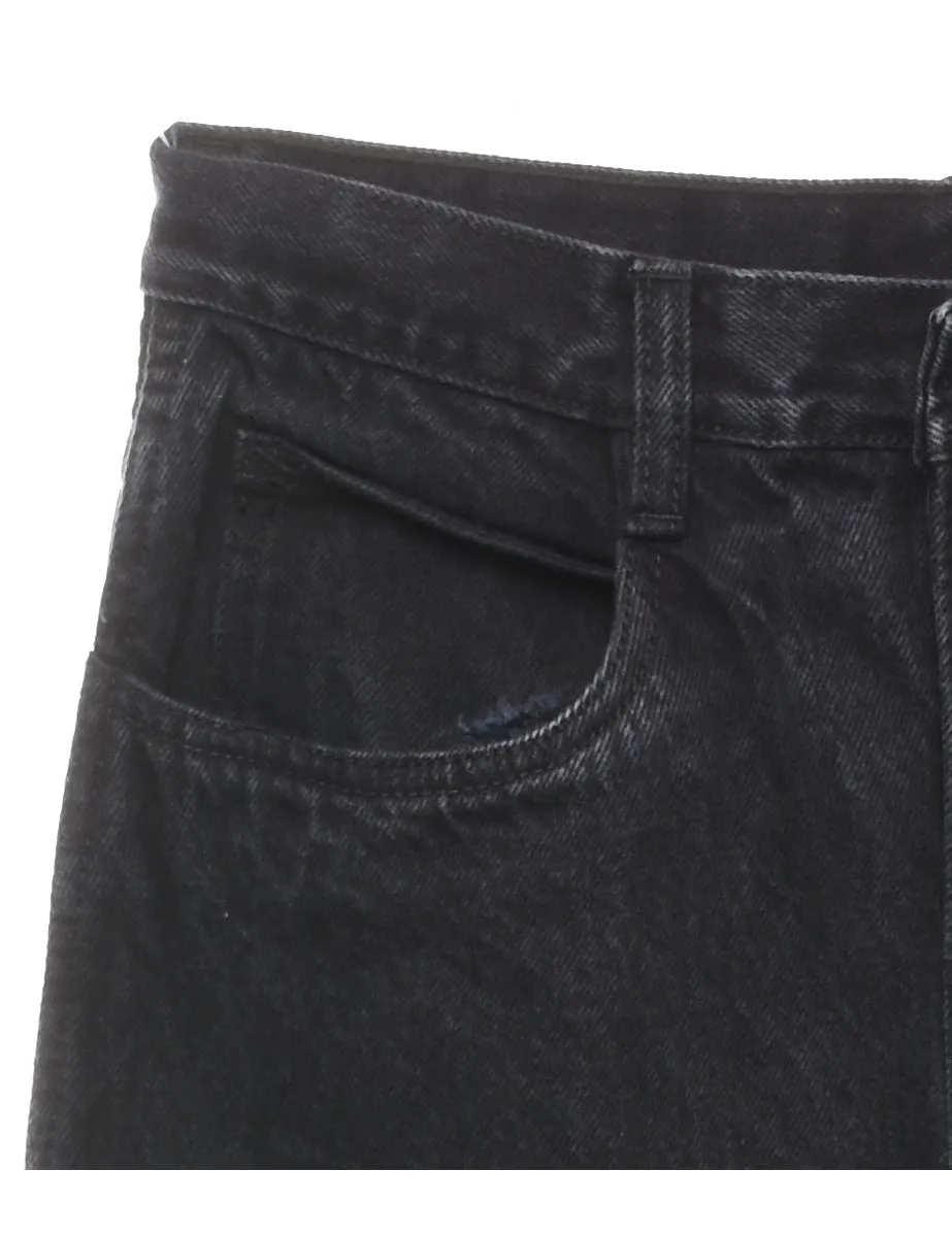 Black High Waist Tapered Jeans - W26 L31