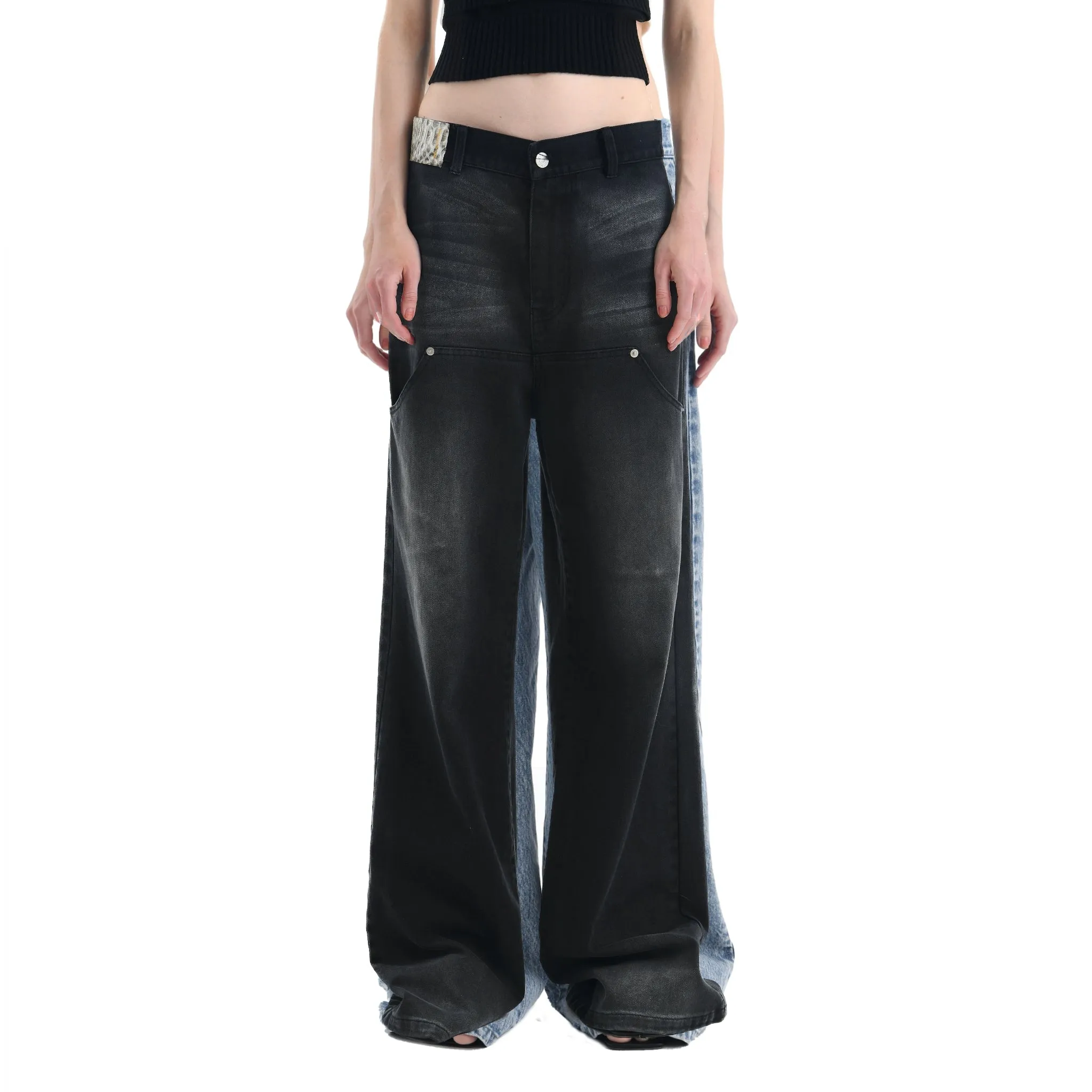 Black Ultra Wide-Leg Jeans