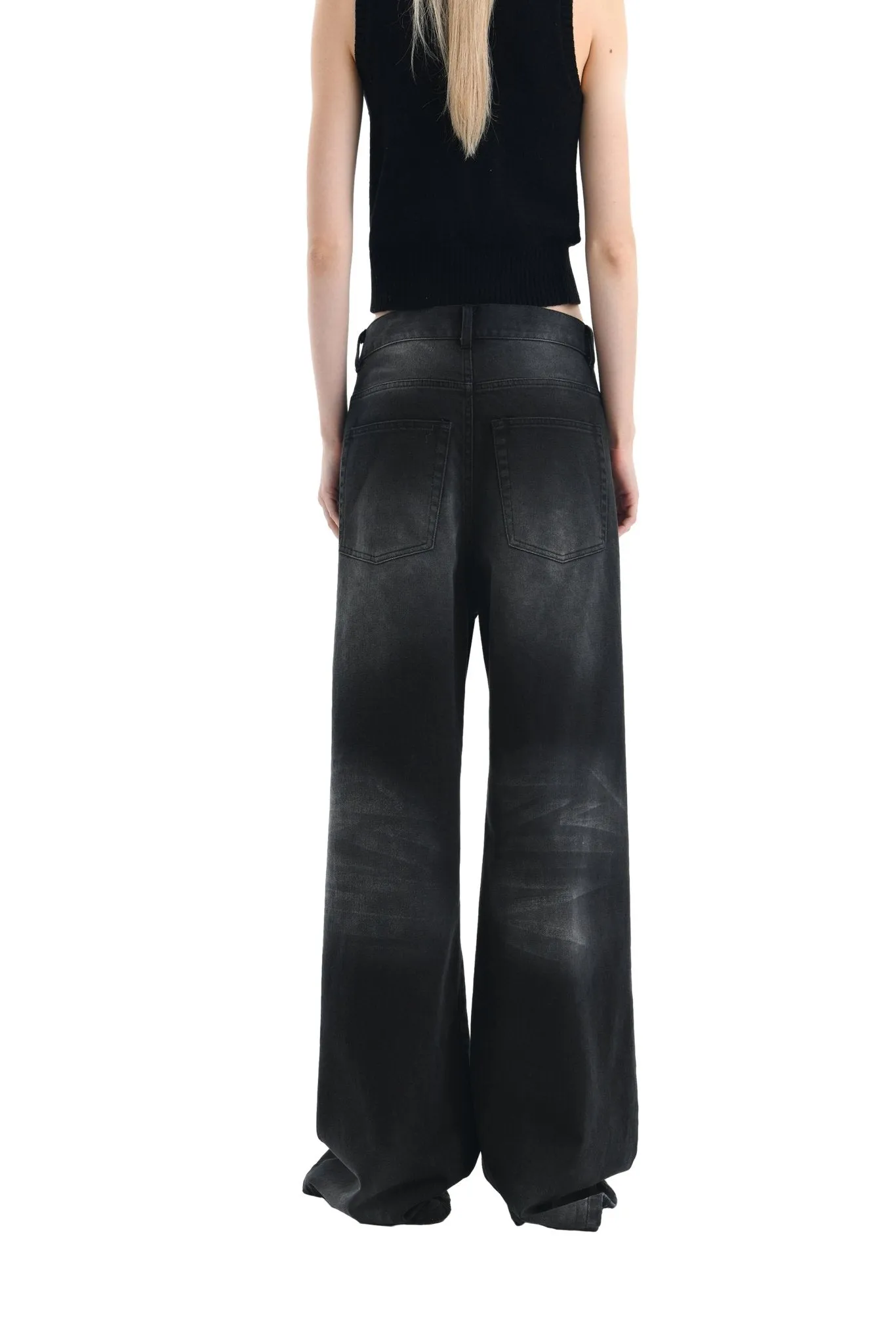 Black Ultra Wide-Leg Jeans