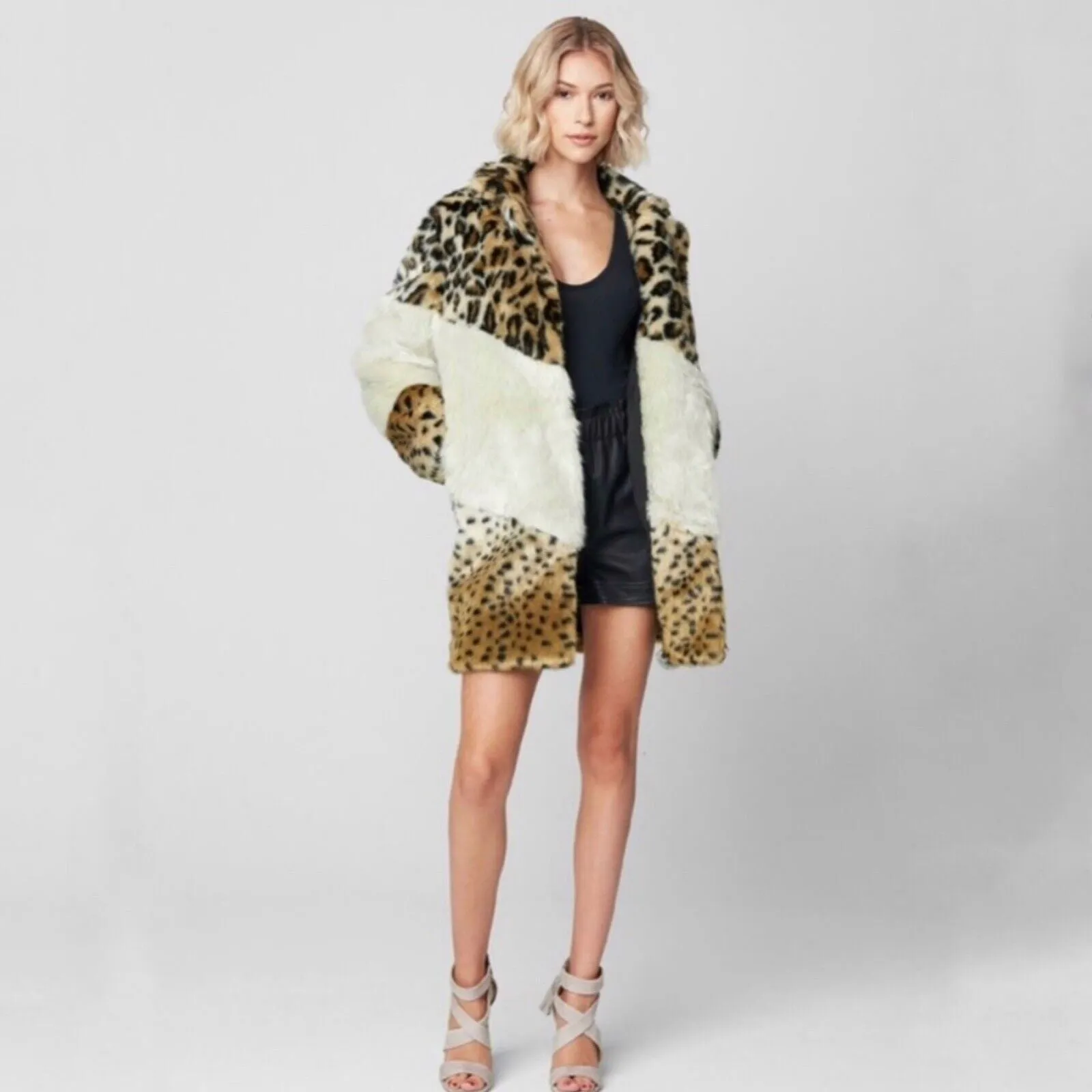 BLANKNYC NEW LEOPARD WEEKEND VIBES COAT - XL