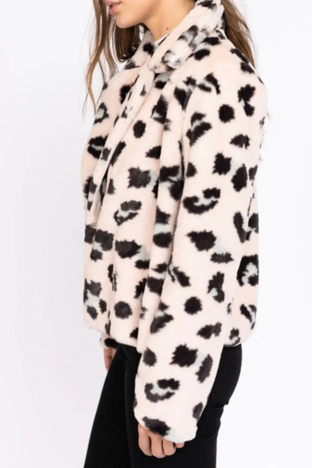 Blushing Leopard Fur Coat