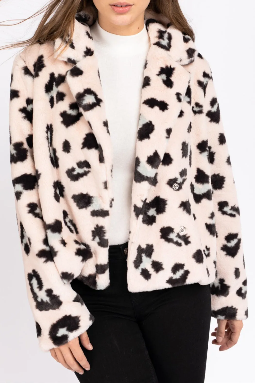 Blushing Leopard Fur Coat