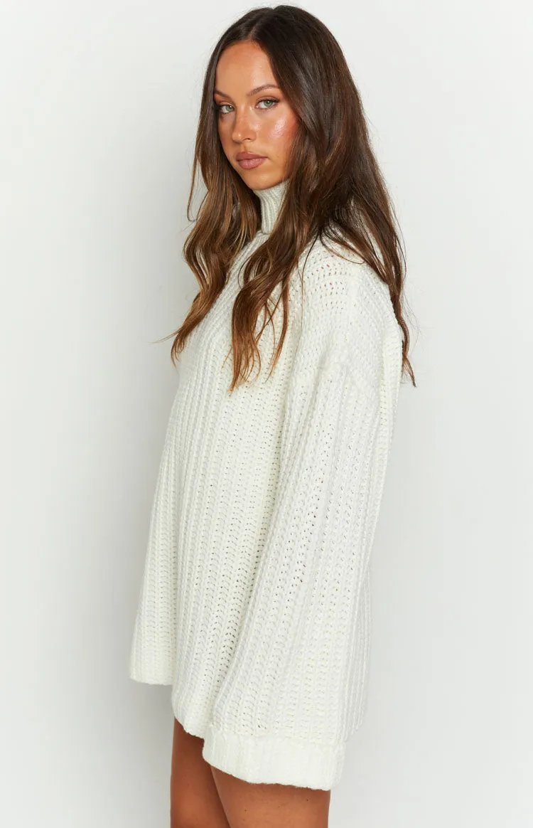 Bonnie White Sweater Dress