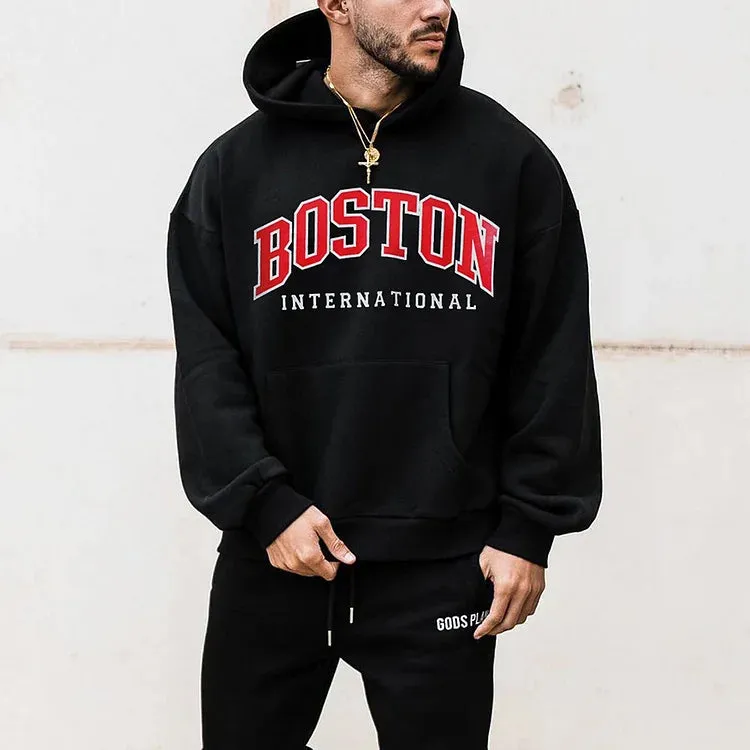 Boston Fashion  Oversized Sweatshirt Hoodie