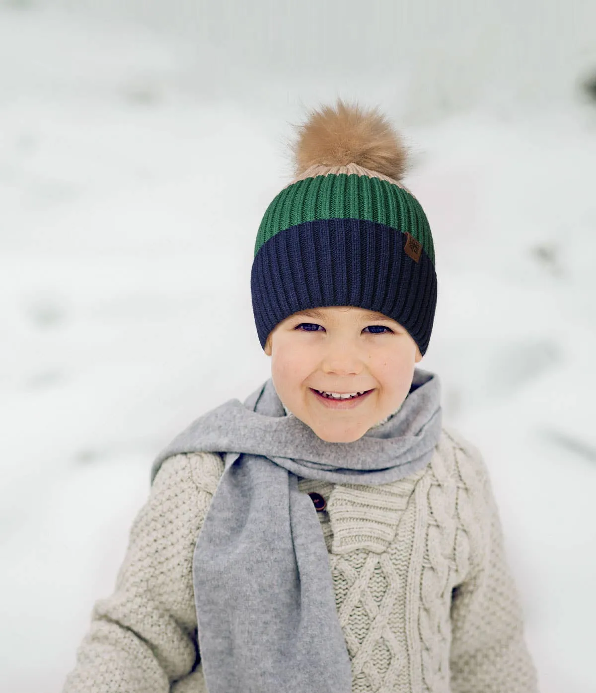 Britts Knits Wonderland Collection Kids Pom Hats Open Stock: Pink