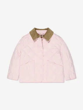 Burberry Girls Daley Quilted Jacket In Pink