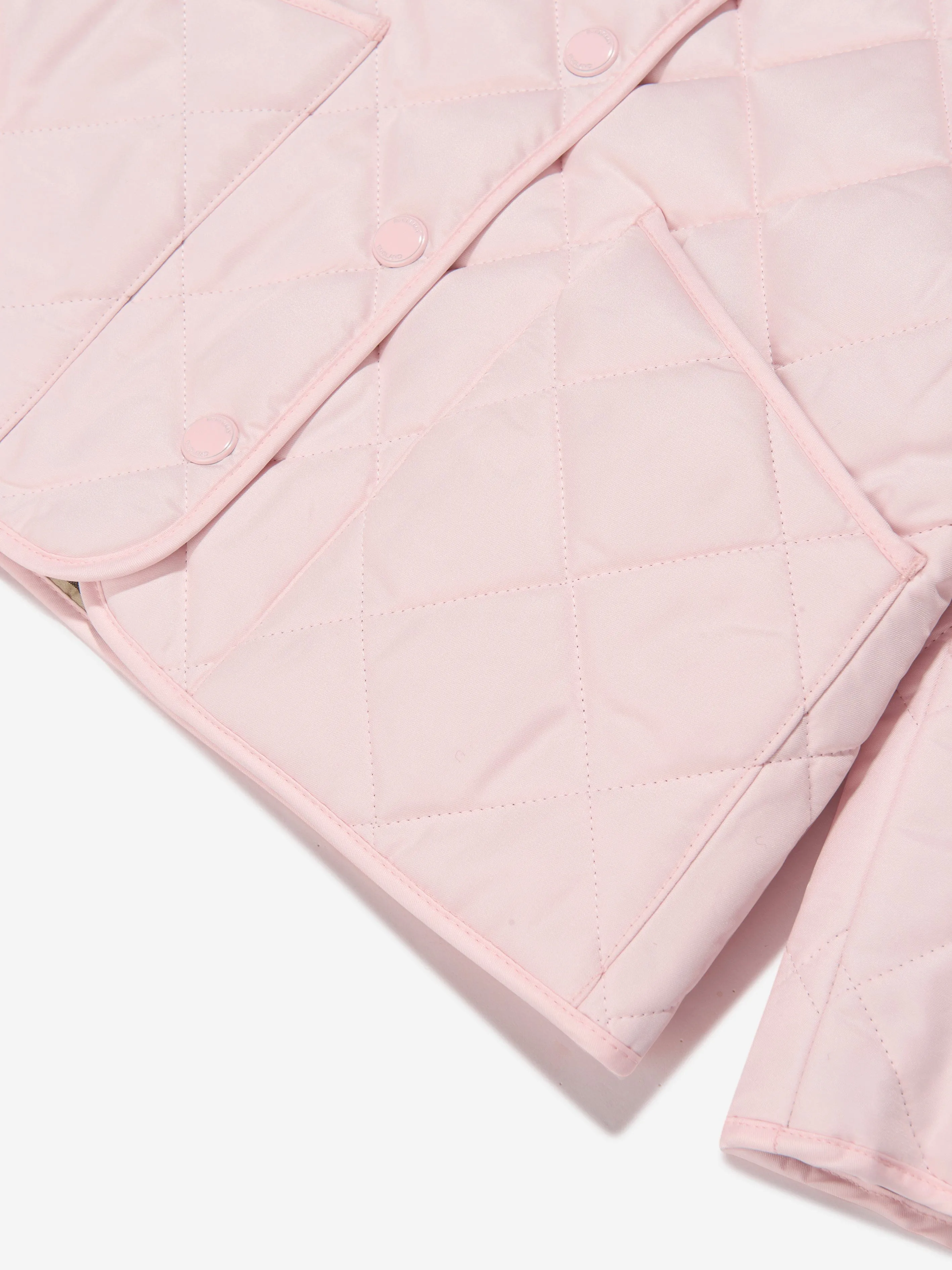 Burberry Girls Daley Quilted Jacket In Pink