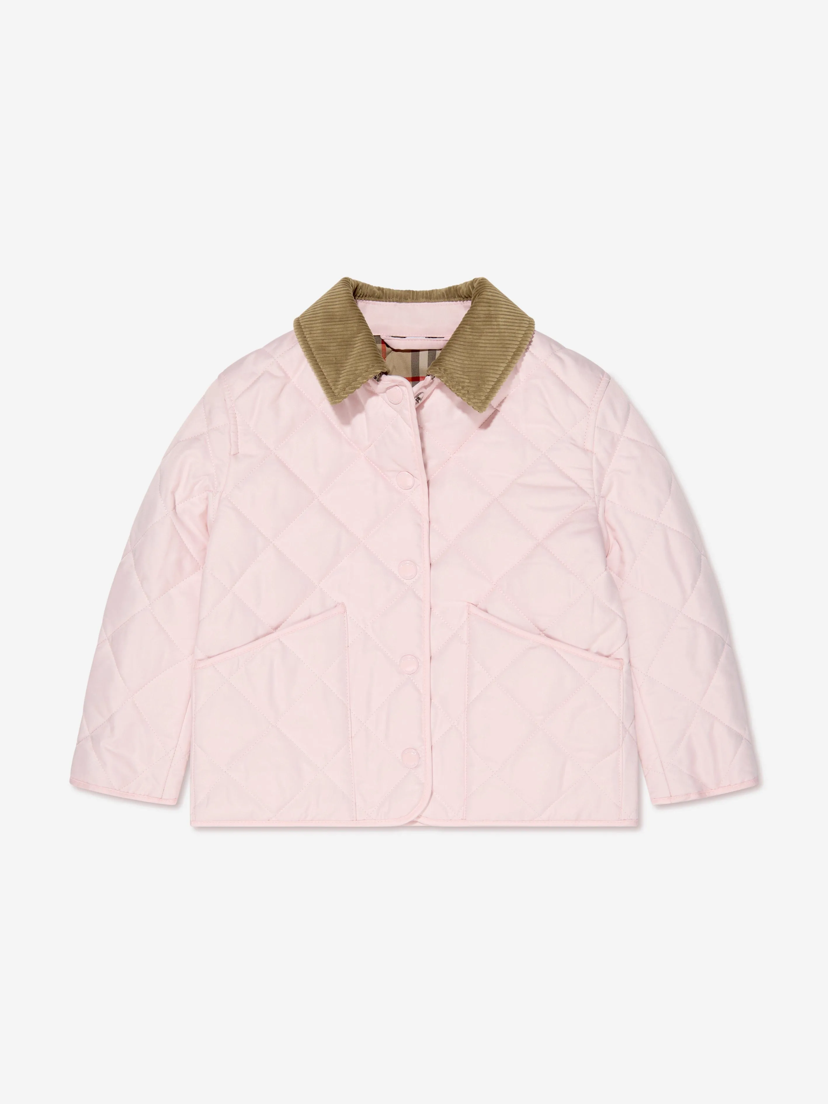 Burberry Girls Daley Quilted Jacket In Pink