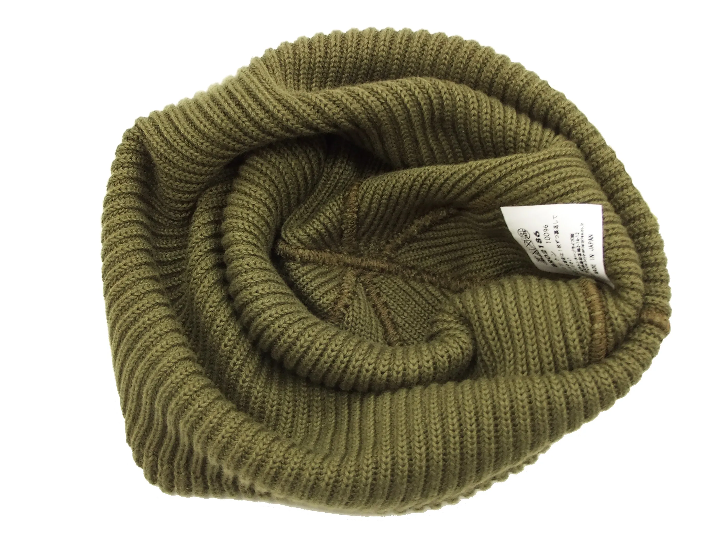 Buzz Rickson Men's Watch Cap Cotton Knit Military Style Hat BR02186 Olive Green