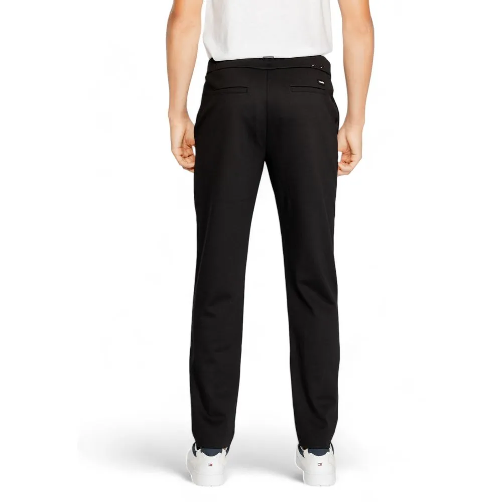 Calvin Klein Black Recycled Polyester Jeans & Pant