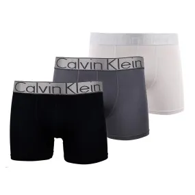 Calvin Klein Crested Elastic Band 3 IN 1 Pack Black White and Grey Net Boxers