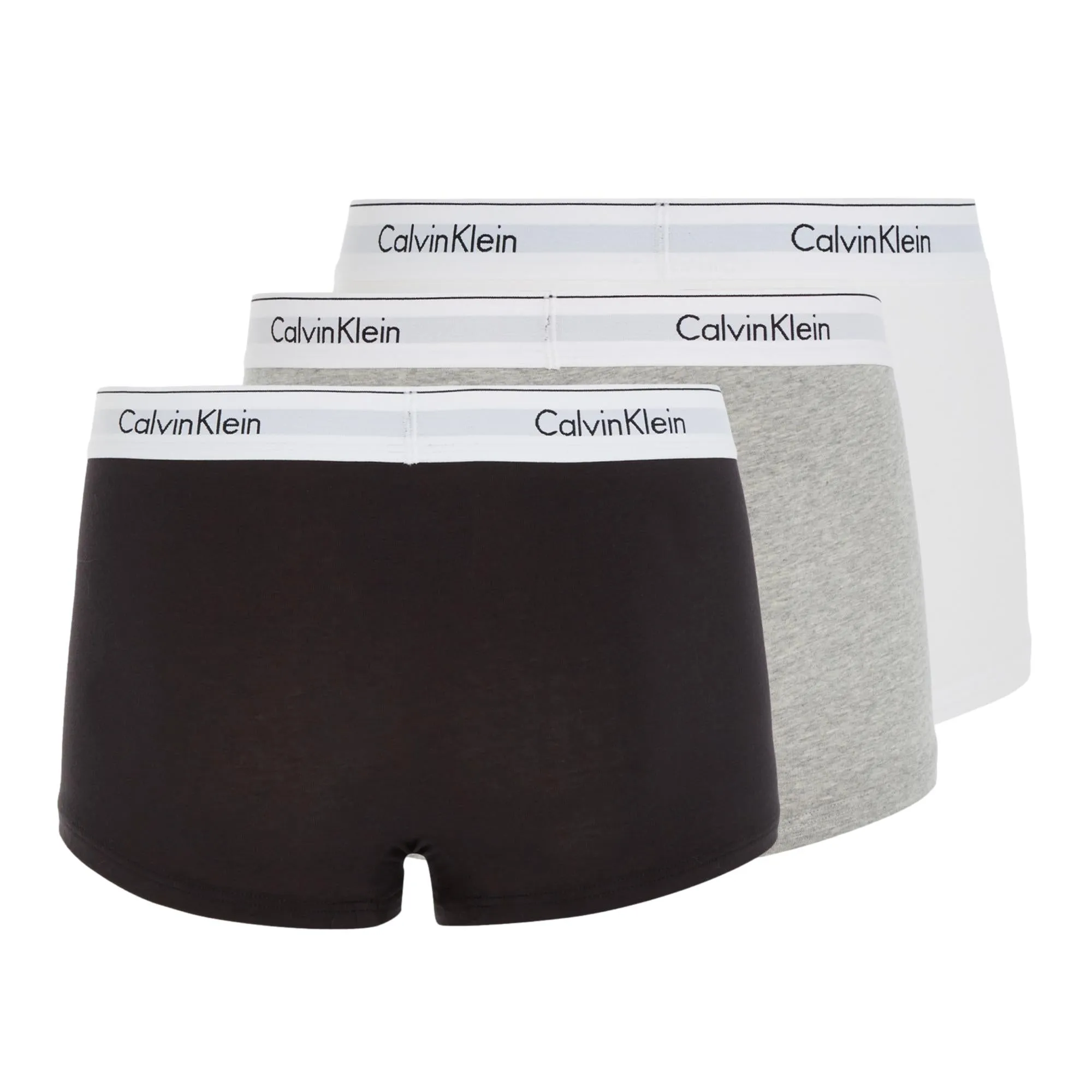 Calvin Klein Modern Cotton Stretch Trunks 3 Pack - Black / White / Grey