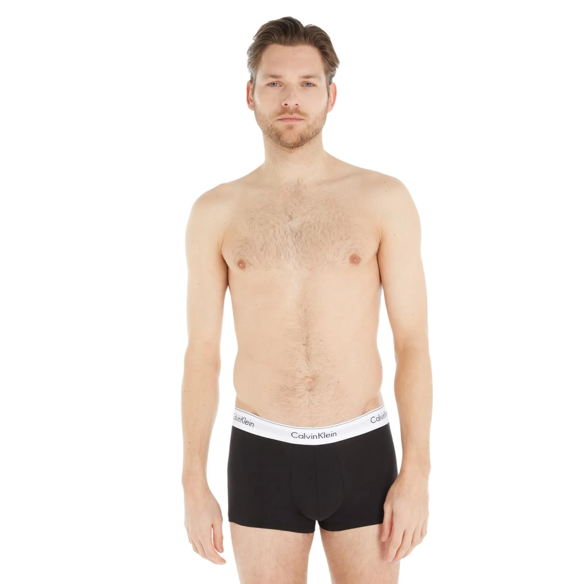 Calvin Klein Modern Cotton Stretch Trunks 3 Pack - Black / White / Grey