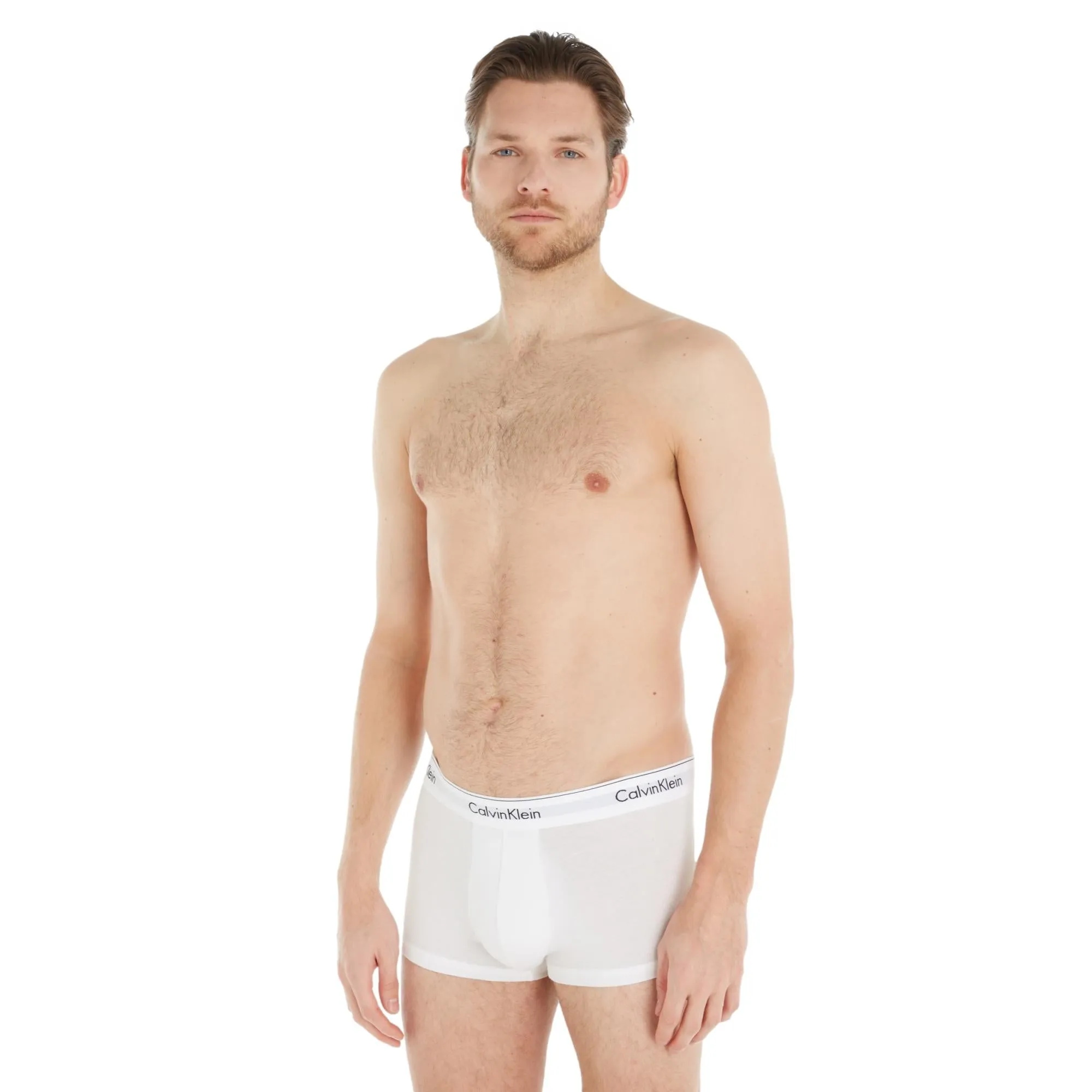 Calvin Klein Modern Cotton Stretch Trunks 3 Pack - Black / White / Grey