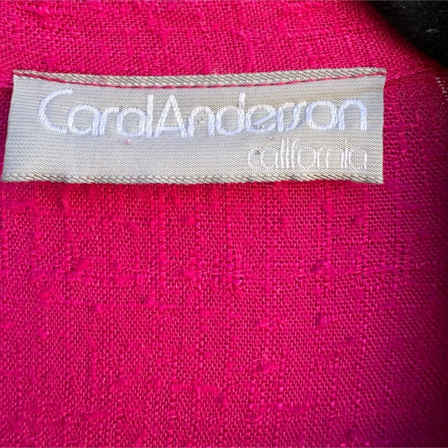 Carol Anderson California Vintage Pink Cap Sleeve A Line Button Front Midi Dress