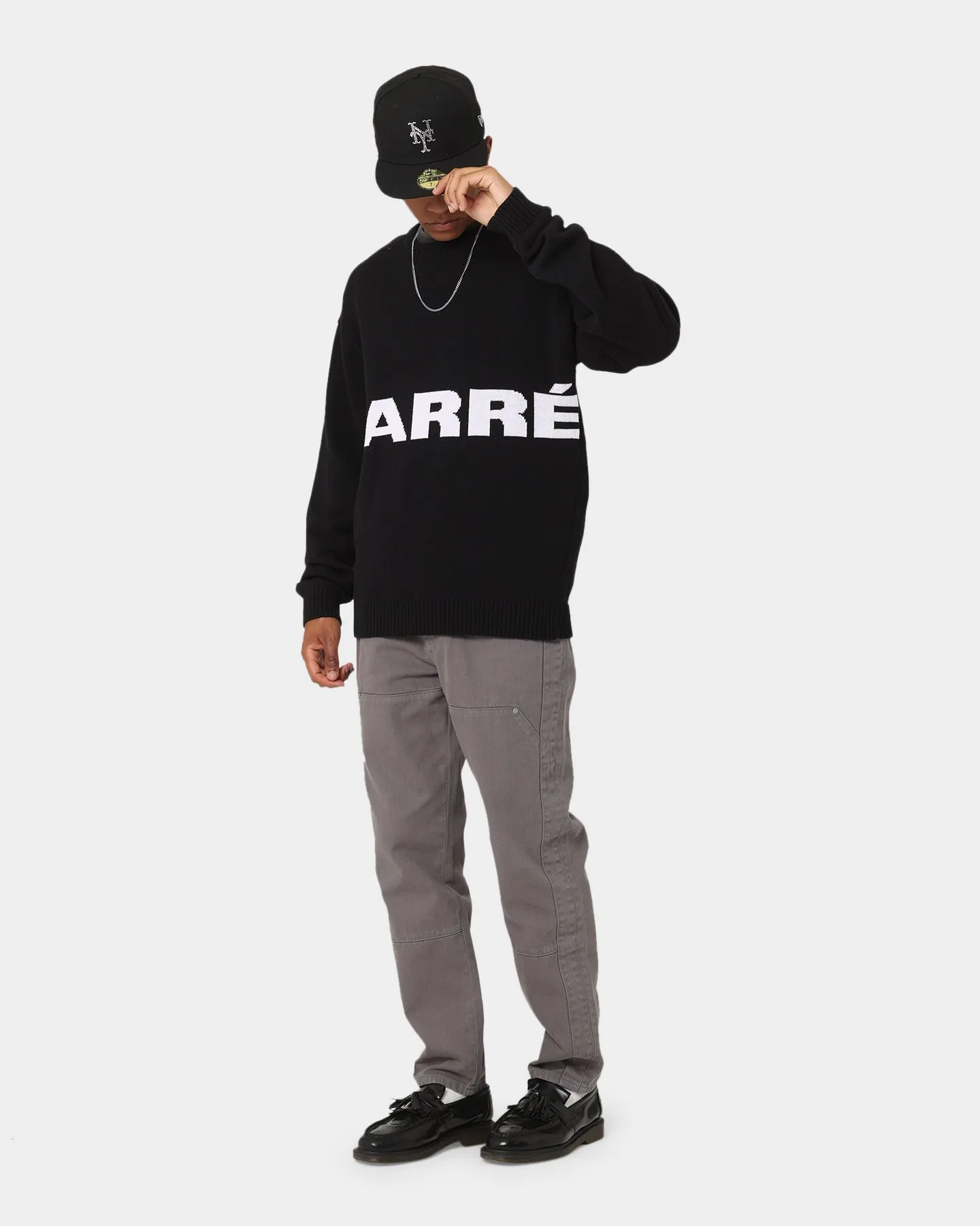 Carré Statement Knitted Sweater Black