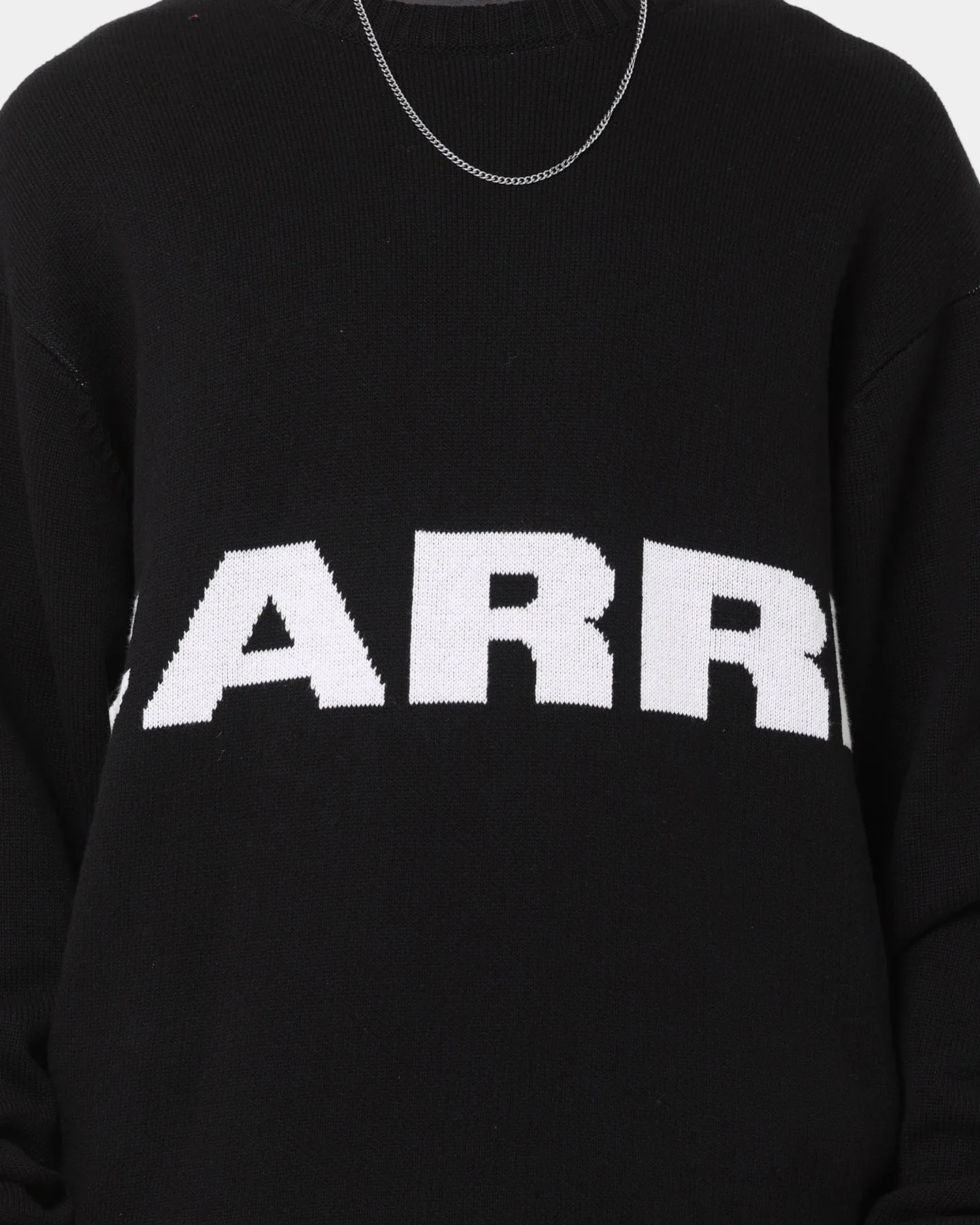 Carré Statement Knitted Sweater Black