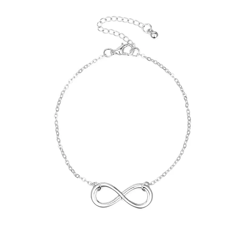 Charming posture Single layer smooth splayed Anklet