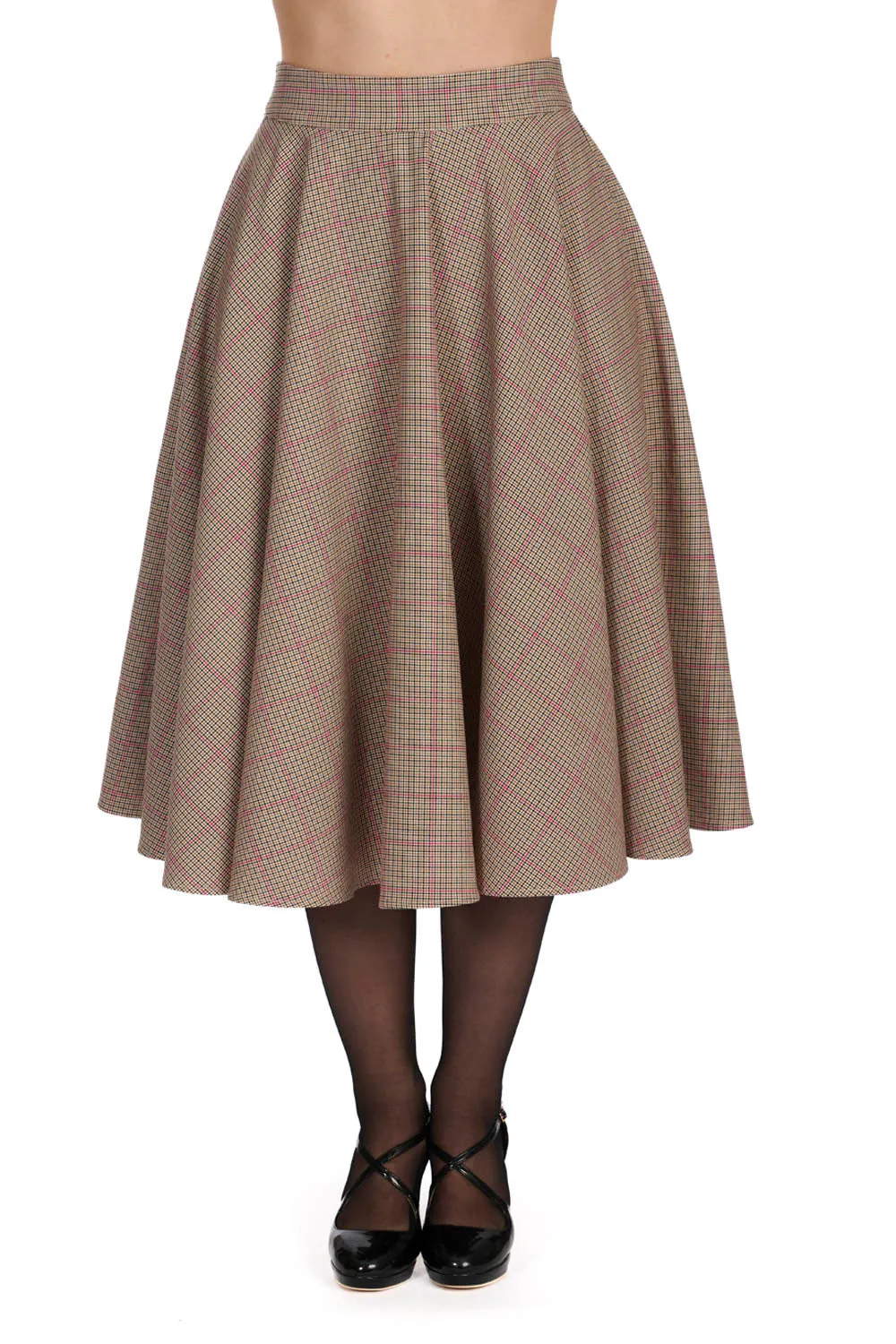 Check Please Plaid Swing Skirt by Banned Apparel