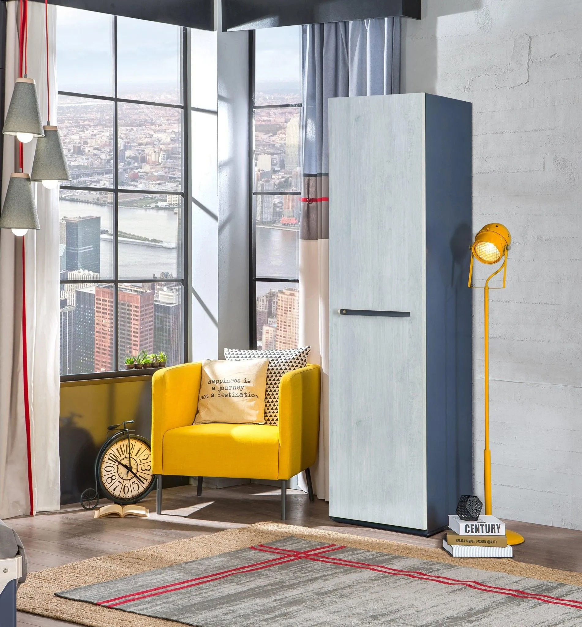 Cilek Trio Single Door Wardrobe