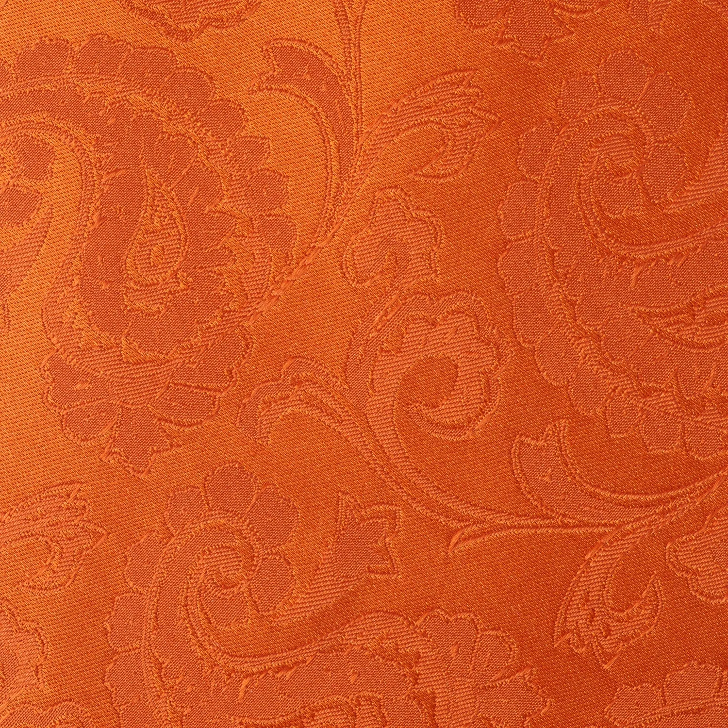 Classic Orange Paisley Silk Tie