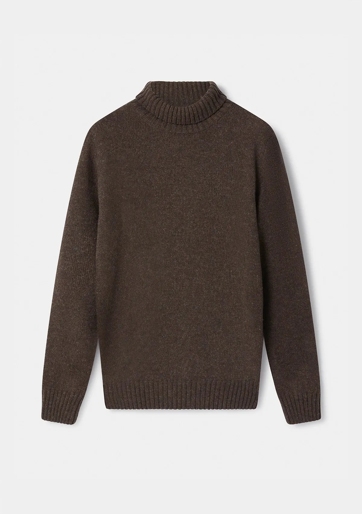 Cocoa Melange Roll Neck Jumper