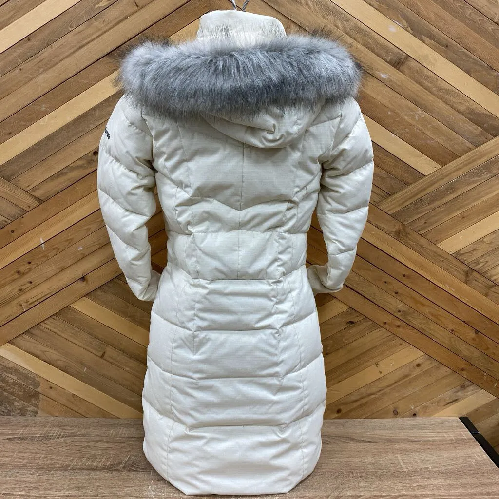 Columbia- Women's Snow Jacket XS with Faux Fur Hood- MSRP $199: cream-women-extra small