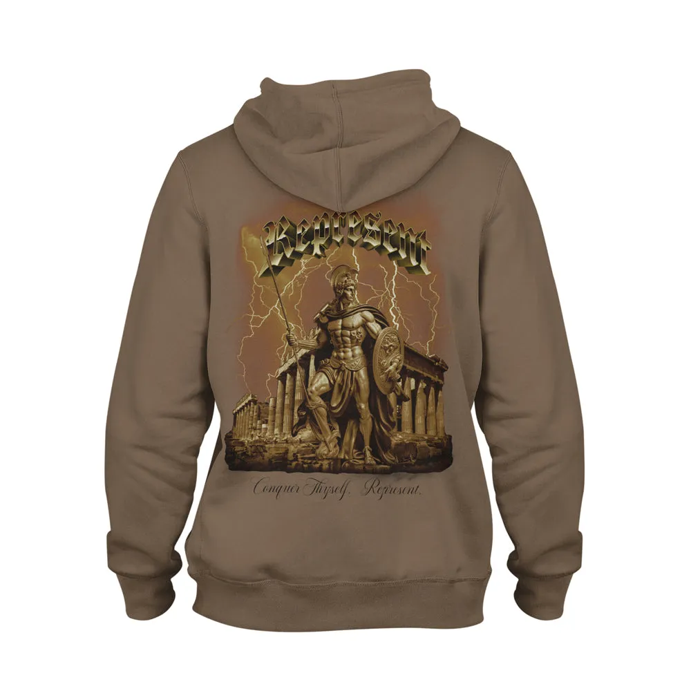 Conquer Thyself Pullover Hoodie [DESERT BROWN] STONE COLLECTION